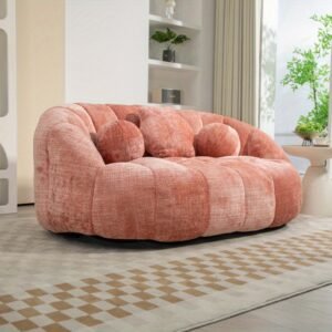 COOLMORE Bean Bag sofa Lazy Sofa Durable Comfort Lounger High Back Bean Bag Chair Couch for Adults and, Indoor and Outdoor, Accent Floor Soft Lounge Chair (Pink chenille)