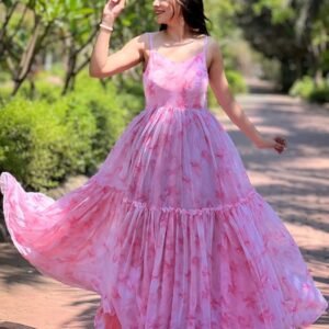 Women Printed Cotton Blend Flared Kurta