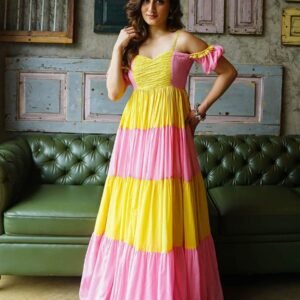 Women Printed Cotton Blend Flared Kurta