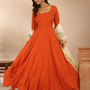 Flayered Anarkali kurti with embroidery yog