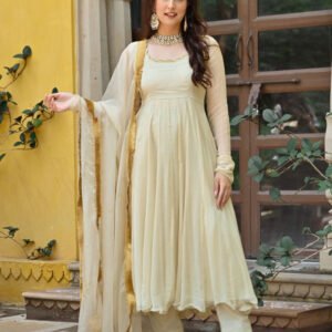 Flayered Anarkali kurti with embroidery yog
