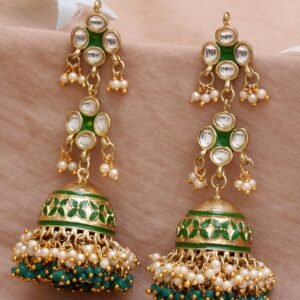 Antique Designer Oxidized Rajwadi Jhumka Earrings for beautiful girls & women