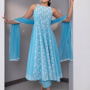 Flayered Anarkali kurti with embroidery yog