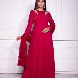 Flayered Anarkali kurti with embroidery yog