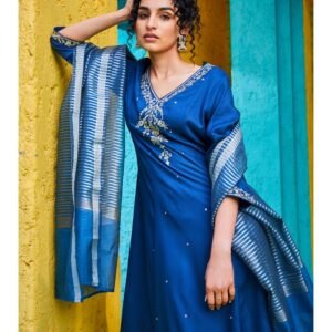 Flayered Anarkali kurti with embroidery yog