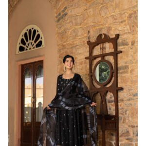 Flayered Anarkali kurti with embroidery yog