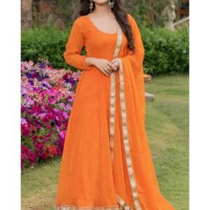 Flayered Anarkali kurti with embroidery yog