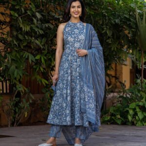 Flayered Anarkali kurti with embroidery yog