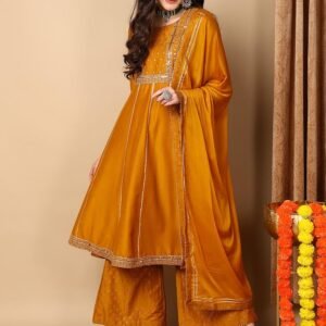 Flayered Anarkali kurti with embroidery yog