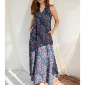 Royal Export Women's Viscose Floral Embroidered Angarkha Kurta