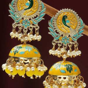Antique Designer Oxidized Rajwadi Jhumka Earrings for beautiful girls & women