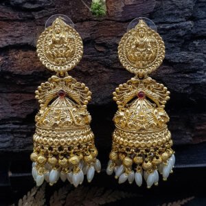 Antique Designer Oxidized Rajwadi Jhumka Earrings for beautiful girls & women