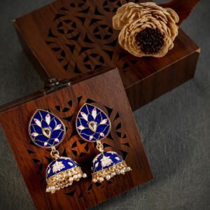 Antique Designer Oxidized Rajwadi Jhumka Earrings for beautiful girls & women