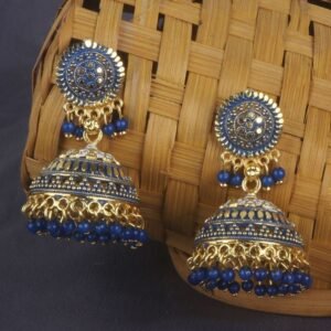 Antique Designer Oxidized Rajwadi Jhumka Earrings for beautiful girls & women