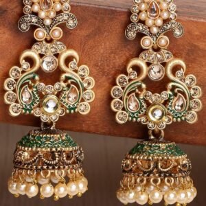 Antique Designer Oxidized Rajwadi Jhumka Earrings for beautiful girls & women