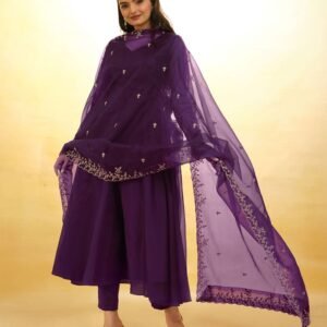 Flayered Anarkali kurti with embroidery yog
