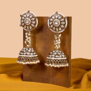 Antique Designer Oxidized Rajwadi Jhumka Earrings for beautiful girls & women