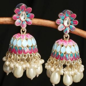 Antique Designer Oxidized Rajwadi Jhumka Earrings for beautiful girls & womeni
