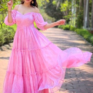 Royal Export Women's Viscose Floral Embroidered Angarkha Kurta