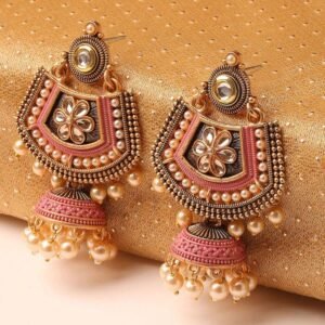 Antique Designer Oxidized Rajwadi Jhumka Earrings for beautiful girls & women