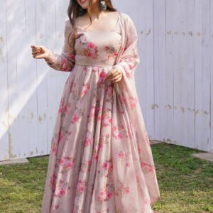 Flayered Anarkali kurti with embroidery yog