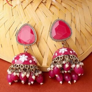 Antique Designer Oxidized Rajwadi Jhumka Earrings for beautiful girls & women