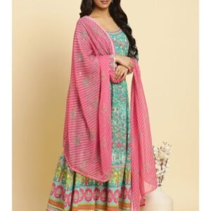 Flayered Anarkali kurti with embroidery yog