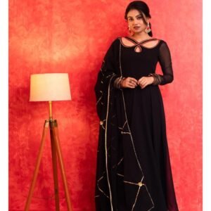 Flayered Anarkali kurti with embroidery yog