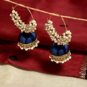 Antique Designer Oxidized Rajwadi Jhumka Earrings for beautiful girls & women