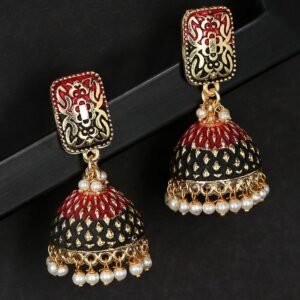Antique Designer Oxidized Rajwadi Jhumka Earrings for beautiful girls & women