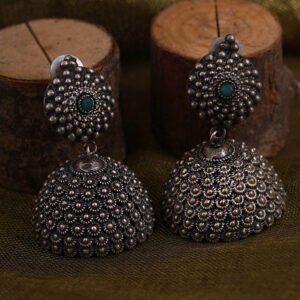 Antique Designer Oxidized Rajwadi Jhumka Earrings for beautiful girls & women
