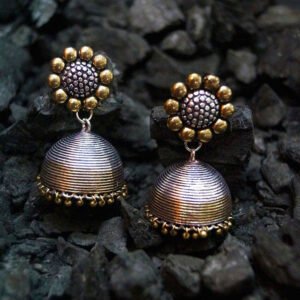 Antique Designer Oxidized Rajwadi Jhumka Earrings for beautiful girls & women