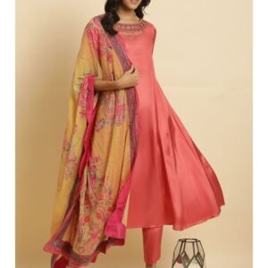 Flayered Anarkali kurti with embroidery yog