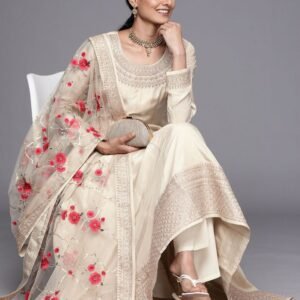 Flayered Anarkali kurti with embroidery yog