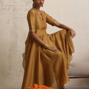 Flayered Anarkali kurti with embroidery yog