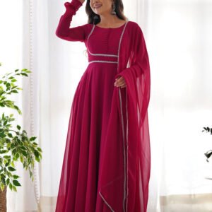Flayered Anarkali kurti with embroidery yog