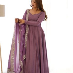 Flayered Anarkali kurti with embroidery yog