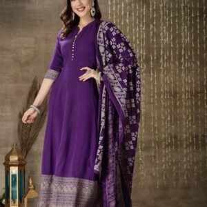 Flayered Anarkali kurti with embroidery yog