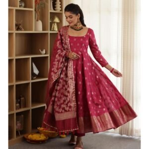 Flayered Anarkali kurti with embroidery yog
