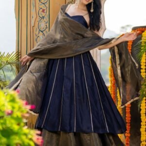 Flayered Anarkali kurti with embroidery yog
