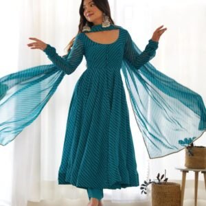 Flayered Anarkali kurti with embroidery yogp